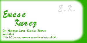 emese kurcz business card